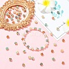 30Pcs 6 Colors Light Gold Tone Alloy Enamel Beads ENAM-YW0008-31-4