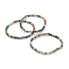 Natural Indian Agate Beaded Stretch Bracelets BJEW-A117-A-46-7