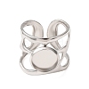 304 Stainless Steel Cuff Ring Components SA-CBA76C4-02P-02-2