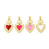 Rack Plating Brass Enamel Pendants KK-P269-08G-1