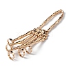 Halloween Themed Skull Alloy Full Hand Ring Bracelet BJEW-L680-01G-4