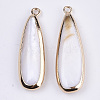 Natural Freshwater Shell Pendants SSHEL-R045-14-2