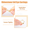 FIBLOOM 6Pcs 5 Style Horse Eye Brass Dangle Hoop Earrings Set EJEW-FI0001-77-4