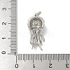 Brass Micro Pave Clear Cubic Zirconia Pendants KK-U046-02P-03-3