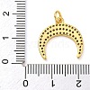 Rack Plating Brass Micro Pave Cubic Zirconia Pendants KK-Z063-47G-3