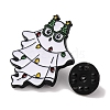 Christmas Theme Ghost with Glasses Enamel Pins JEWB-M043-06B-3