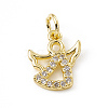 Brass Micro Pave Cubic Zirconia Charms ZIRC-F132-46G-1