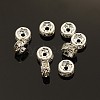 Brass Rhinestone Spacer Beads X-RB-A014-Z6mm-01S-NF-1