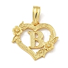 Heart Brass Pendants KK-I714-04G-B-1