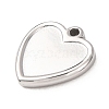 304 Stainless Steel Pendant Cabochon Settings STAS-Z204-04P-07-2