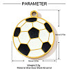 304 Stainless Steel Enamel Pendants STAS-OY003-18G-2