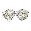 304 Stainless Steel Pendant Cabochon Settings for Enamel LS-STAS-P279-38P-1