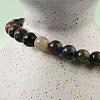 Natural Indian Agate Bead Stretch Bracelets X-BJEW-K212-A-010-4