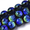 Handmade Silver Foil Glass Lampwork Beads Strands FOIL-T003-03B-1