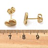 Rack Plating Brass Micro Pave Clear Cubic Zirconia Stud Earrings EJEW-K299-01G-B-5