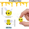 60Pcs Bees Polyester Wool Pom Pom Ball DIY-CY0003-29-2