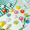 Fingerinspire 14Pcs 7 Colors Wool Needle Felting Flower Crafts DIY-FG0003-06-5