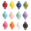 12 Sets 12 Colors Spray Painted Alloy Magnetic Clasps PALLOY-CJ0002-30-1