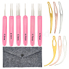 GOMAKERER 12 Styles Zinc Alloy & Stainless Steel Dreadlock Crochet Hooks AJEW-GO0001-59-1