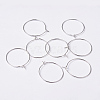 Silver Color Plated Brass Earring Hoops X-EC067-2S-5