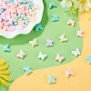 100Pcs UV Plating Opaque Acrylic Beads OACR-TADJ0001-11-4