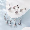 316L Surgical Stainless Steel Belly Rings WG4DEB8-09-4