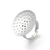 Non-Tarnish 304 Stainless Steel Sieve Ring Settings STAS-K278-06B-P-1