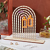 Custom Rainibow Wood Earring Display Stands EDIS-WH0015-10-5