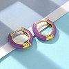 Ion Plating(IP) Enamel Hoop Earrings EJEW-G344-02G-2