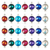 42Pcs 7 Colors Glass Cone Connector Charms STAS-TA0006-10-1