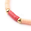Handmade Polymer Clay Heishi Beaded Stretch Bracelets BJEW-JB06142-04-3