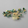 Bridal Wedding Alloy Rhinestones Hair Combs FIND-WH0011-35-2