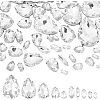 CHGCRAFT 160Pcs 10 Style Sew on Rhinestone RGLA-CA0001-11-1