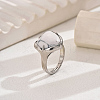 Heart-shaped Natural Howlite Women's Ring VA9361-4-1