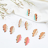 Olycraft 12Pcs 6 Colors Transparent Resin & Wood Cabochons RESI-OC0001-29-6