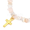 Alloy Cross Charm Bracelets BJEW-JB12323-03-3