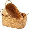 Straw Braid Baskets AJEW-GA0002-16-1