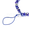 Rondelle Glass & Polymer Clay Rhinestone Beads Phone Hand Strap Chains HJEW-YW0001-05B-2