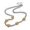 Rack Plating Brass Heart Pendant Necklaces for Women NJEW-C064-02GP-4