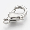 304 Stainless Steel Lobster Claw Clasps STAS-T033-25F-1