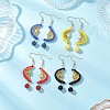 Natural Mixed Stone Dangle Earrings EJEW-MZ00544-1
