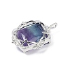 Natural Colorful Fluorite Pendants G-I381-01P-02-2