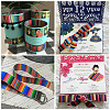 2Rolls 2 Styles Stripe Pattern Printed Polyester Grosgrain Ribbon OCOR-TA0001-37G-14