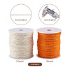 Craftdady 2Rolls 2 Colors Earthy Colored Jute Cord OCOR-CD0001-06-12