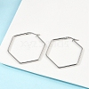 Tarnish Resistant 201 Stainless Steel Hoop Earrings EJEW-A052-25A-4