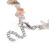 Natural Rutilated Quartz Chip Beaded Necklace NJEW-JN04615-10-5