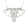 Non-Tarnish 201 Stainless Steel Origami Pendant Necklaces NJEW-T009-JN091-1-40-1