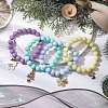 Christmas Theme 9mm Round Silicone Beaded Stretch Bracelets BJEW-JB10879-2