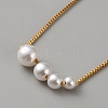 Plastic Round Graduated Beaded Stainless Steel Box Chain Necklaces NJEW-WH0020-73-2