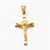 Easter Theme Hot Unisex 201 Stainless Steel Crucifix Cross Pendants X-STAS-F010-24G-1